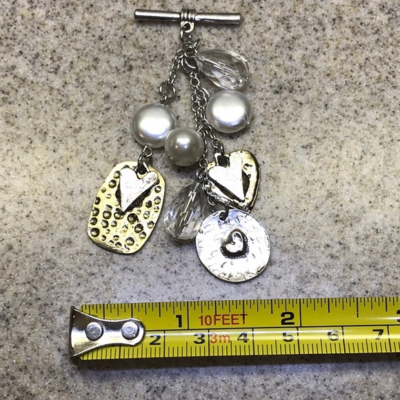 Bar Heart Pendant Gold/Silver tone Fashion Jewelry - Picture 3 of 5